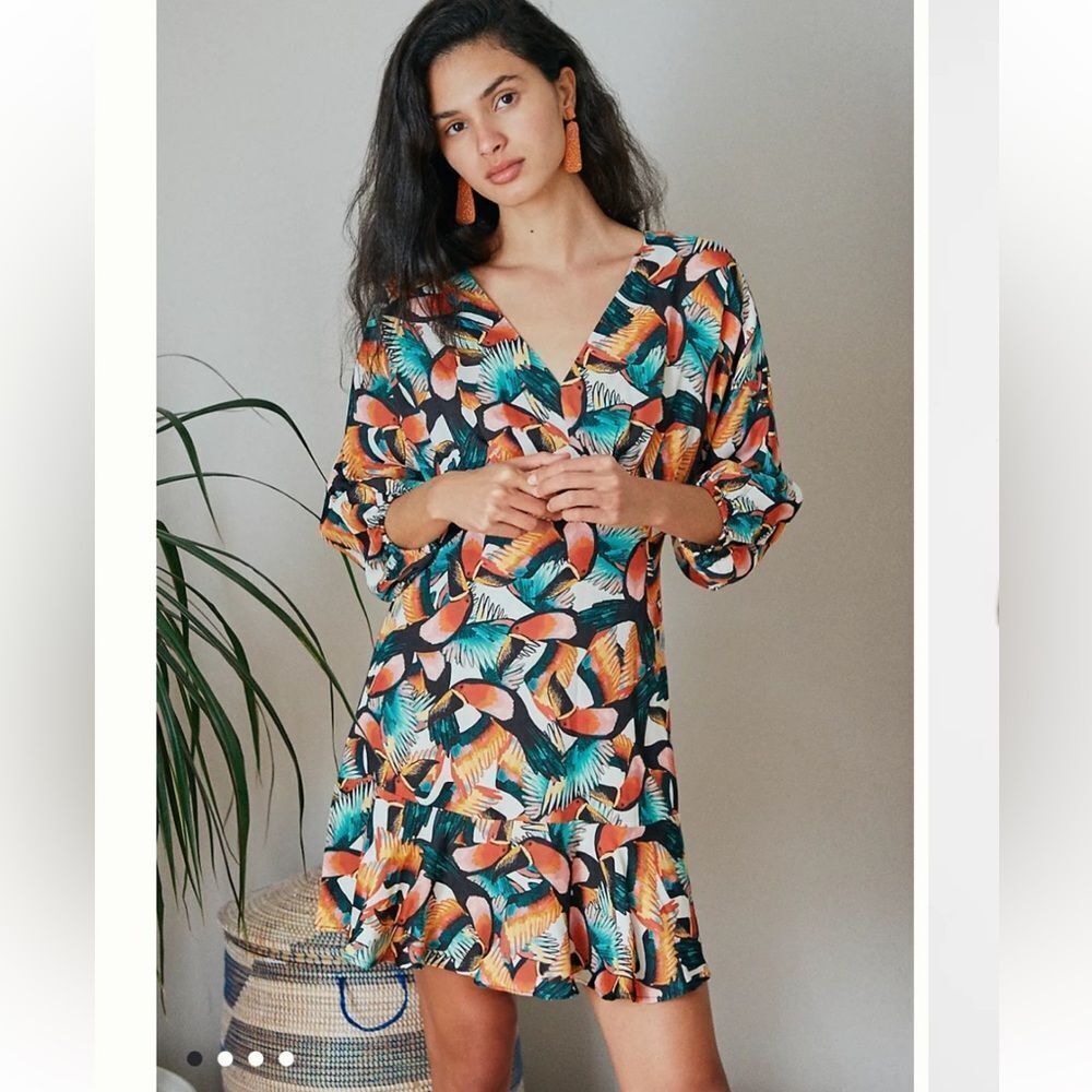 Farm Rio Tucanes Mini Dress Birds Toucan Motif Medium Women’s SIZE XS